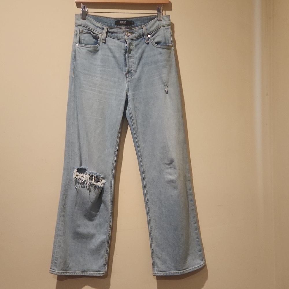 Hudson Jeans Blue Flare Wide Leg Denim